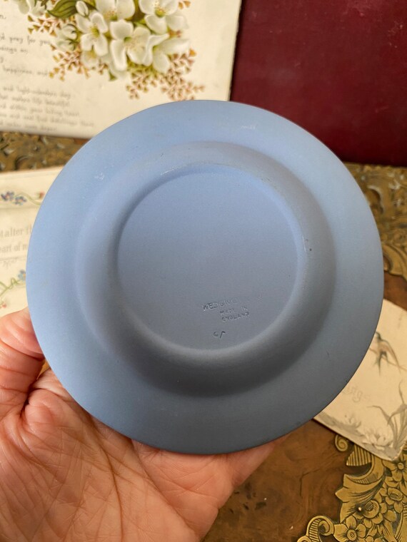 Three Beautiful Wedgwood Blue Jasperware Pottery … - image 6