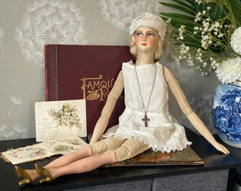 Fabulous rare Antique large French boudoir doll
