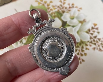 Pendentif Montre Gousset Ancien – Médaillon Argent Vierge, Birmingham, FOB