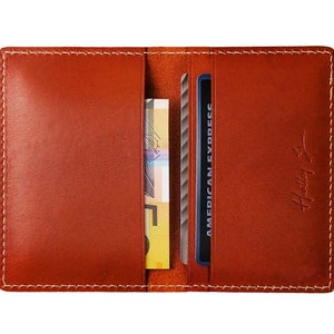 Personalisiertes Slim Bi Fold Leder Portemonnaie Bagan