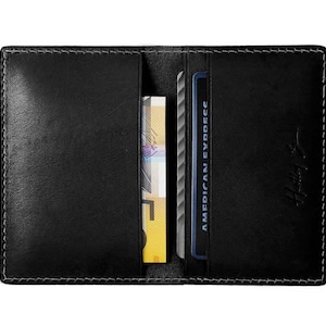 Personalisiertes Slim Bi Fold Bagan Leder Portemonnaie