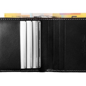 Personalised Classic Leather Wallet Charcoal Kerala