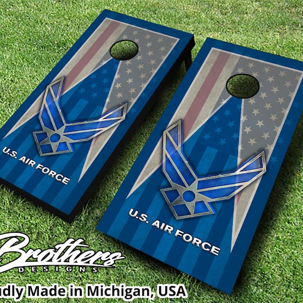 Air Force Styled Emblem on Flag Vinyl Wraps