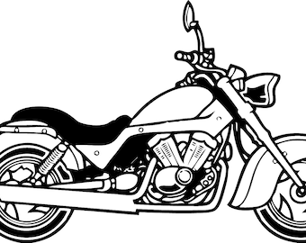 Motorcycle in SVG / Eps / Dxf / Jpg files INSTANT DOWNLOAD!