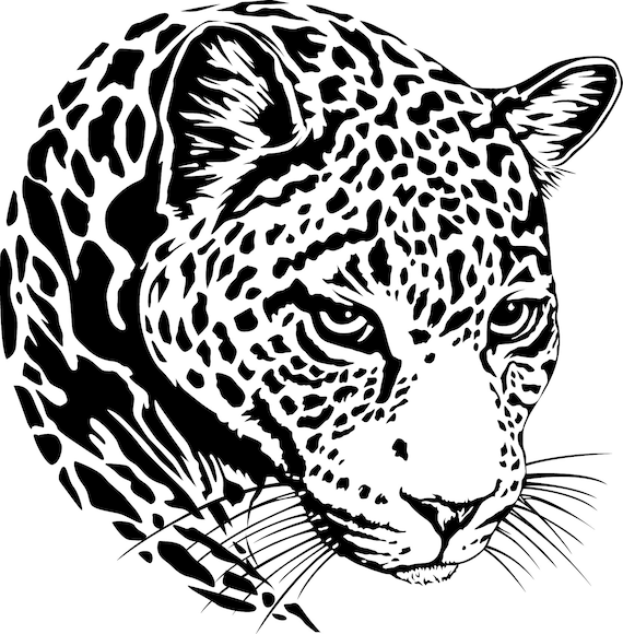 Jaguar Head Logo svg Silhouette Vinyl Cutting File DFX | Etsy