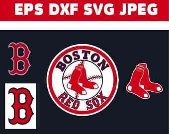 Boston Red Sox in SVG / Eps / Dxf / Jpg files INSTANT DOWNLOAD!