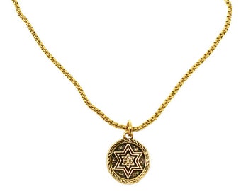 Star of David Necklace, 925 Plated, 14K Plated, Jewish Star of David Pendant, Stainless Chain, Support Israel, Judaica Necklace, Made in USA