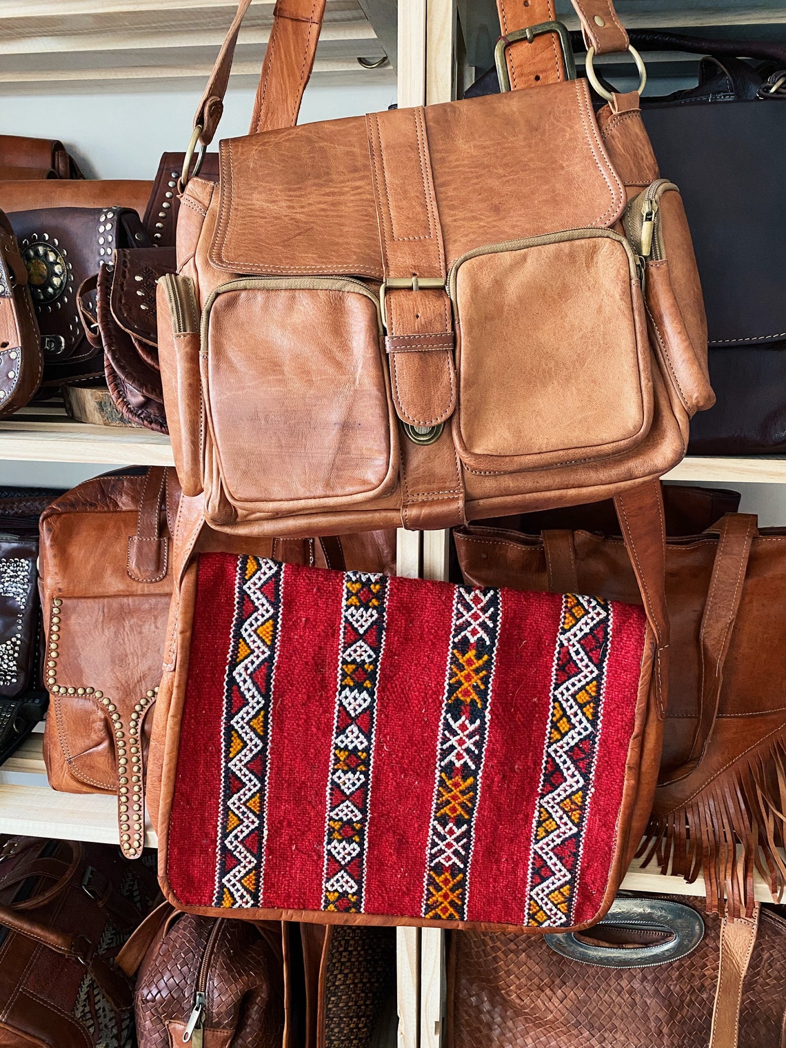 boho brown bag