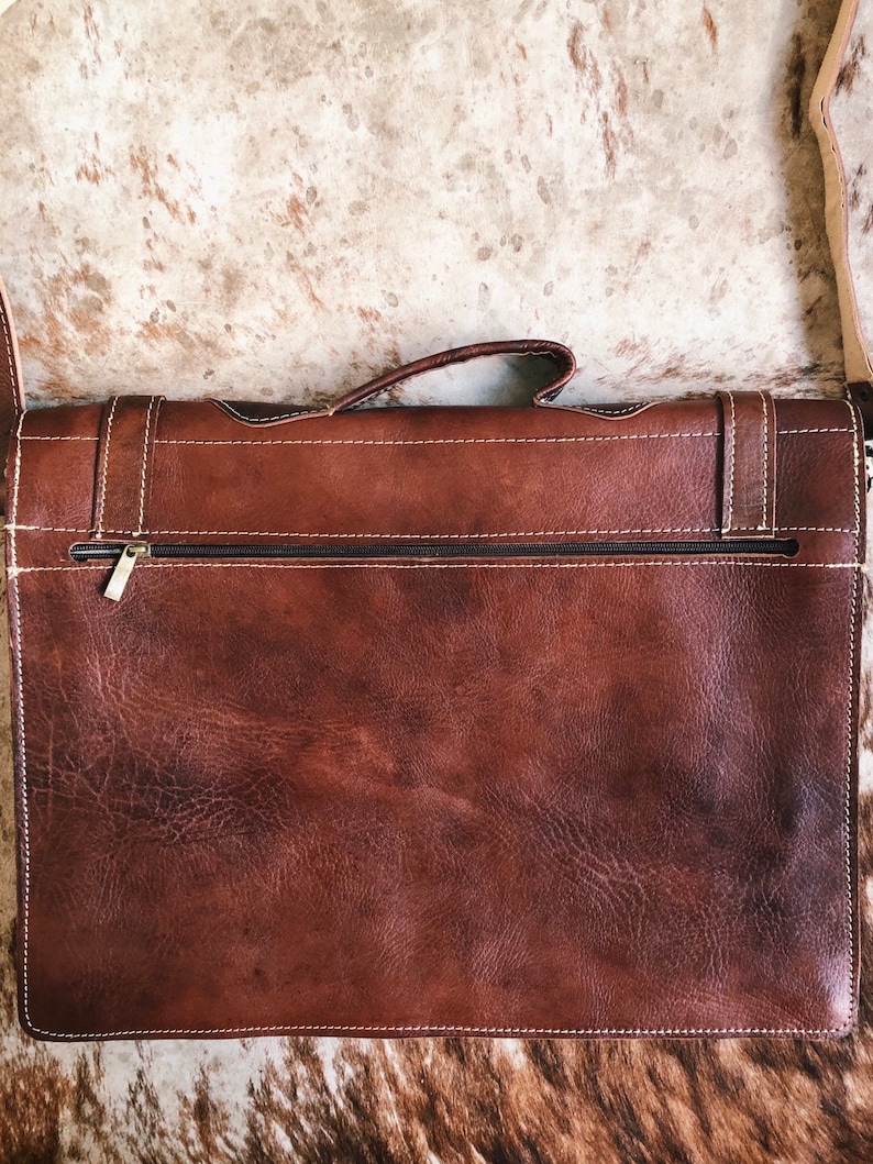 Brown Leather Briefcase Leather Laptop Bag Leather Crossbody Work Bag Men/'s Leather Shoulder Bag Gift for Her Him Distressed Leather