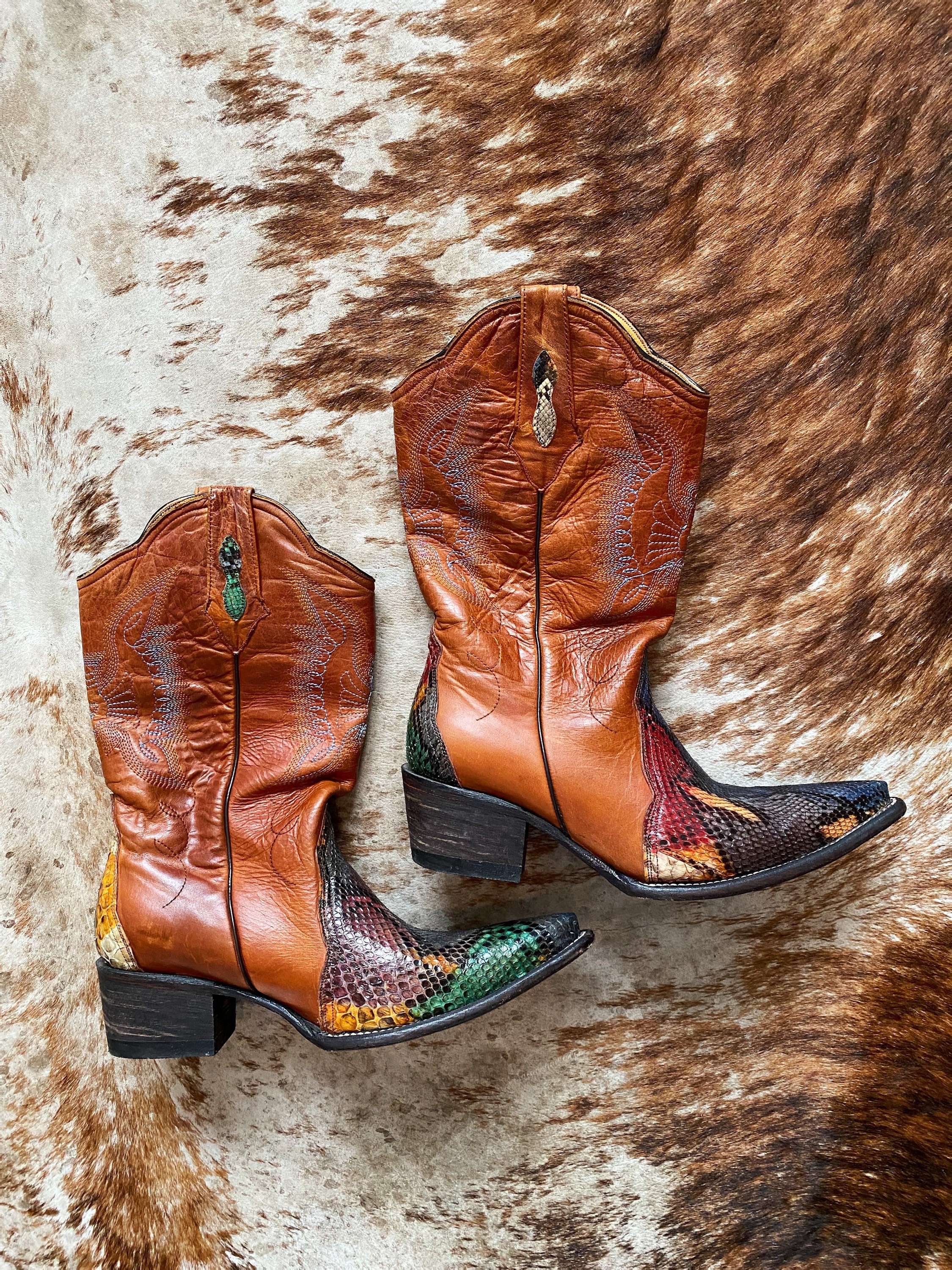 authentic snakeskin boots