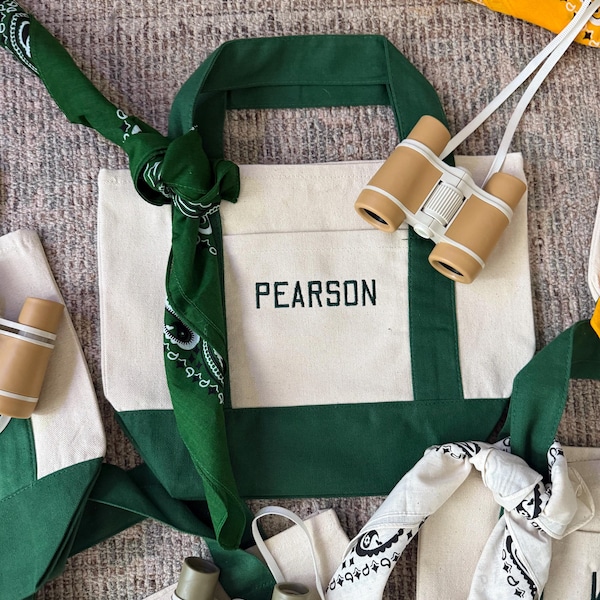 Embroidered Tote Bag for Camp Themed Birthday Parties or Bachelorettes Custom