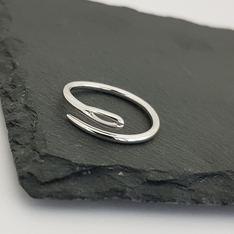 Sewing Needle Ring Dainty Gold Ring Stackable Rings Sewing Etsy