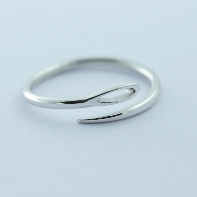Sewing Needle Ring Dainty Gold Ring Stackable Rings Sewing Etsy