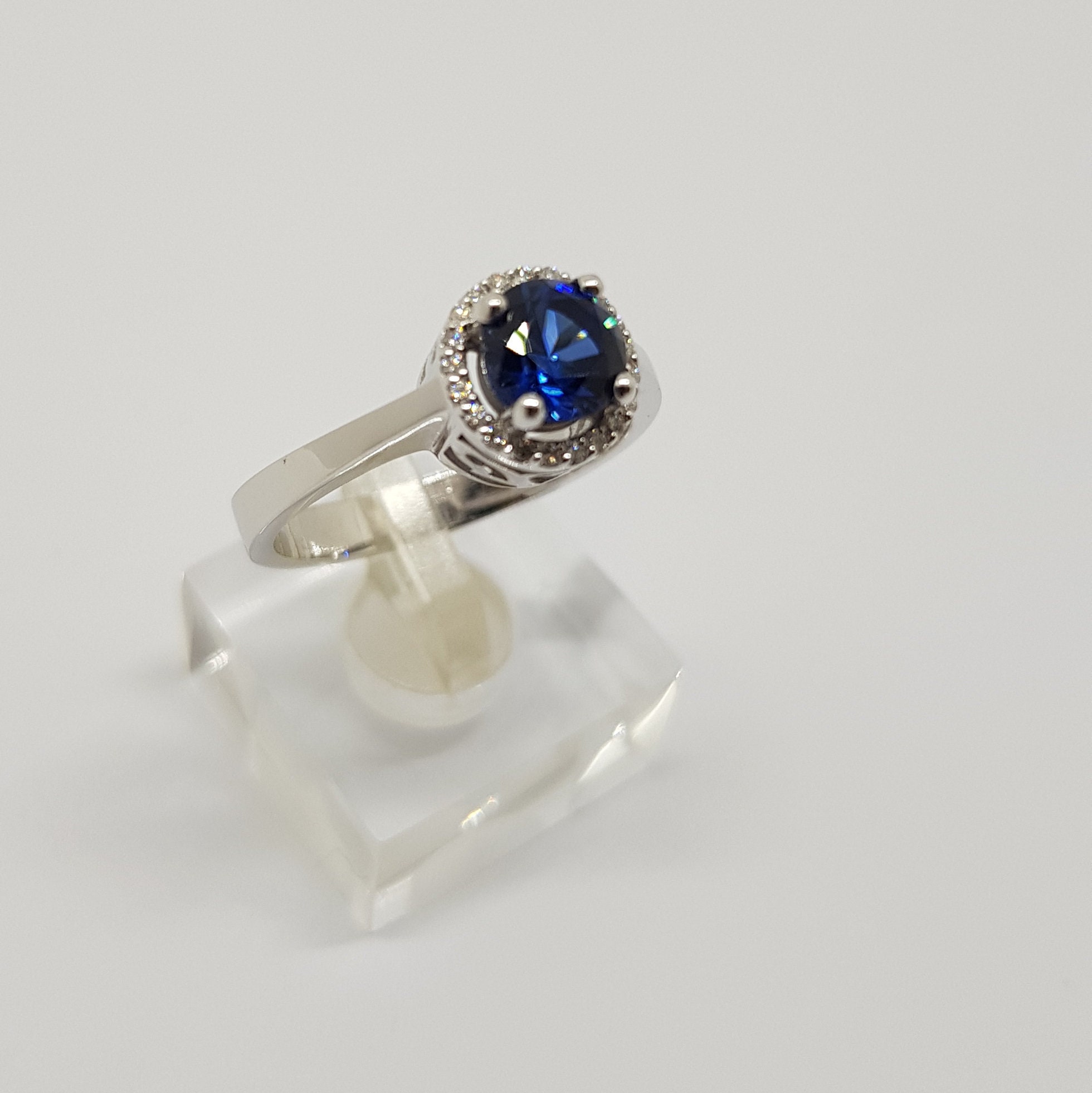 Sapphire Rings Diamond Engagement Ring Sapphire Engagement - Etsy