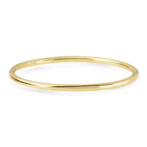 Solid 14K Yellow Gold Polished Band Stacking Rings for Women Mix Match Fashion Ring US Womens Ring, 0.75mm / 1mm Thick Size 2 to 12.00 image 6