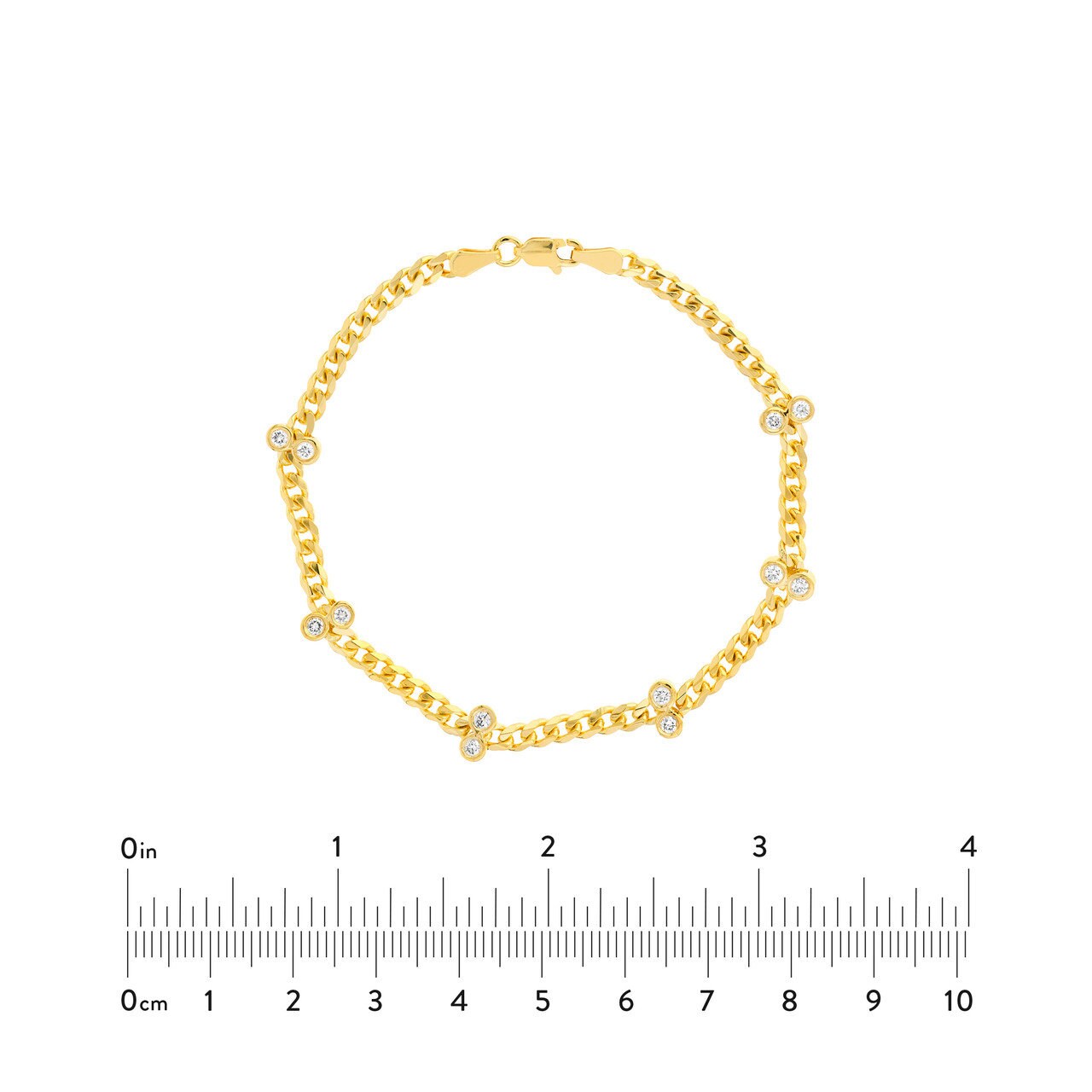 【HYERES LOR】Colombed'Or 14K double chain bracelet Dia 14k Gold Clover Bracelet: Elegant Two-Tone Design - Evelyn