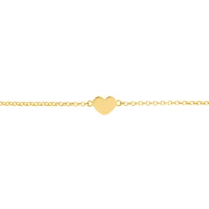 Solid Gold Simple Heart 1.5mm Adjustable Chain Anklet 10, Real 14K, Yellow, Pear Lock, Gift, Women, Wife, Mother, Anniversary, Birthday image 3