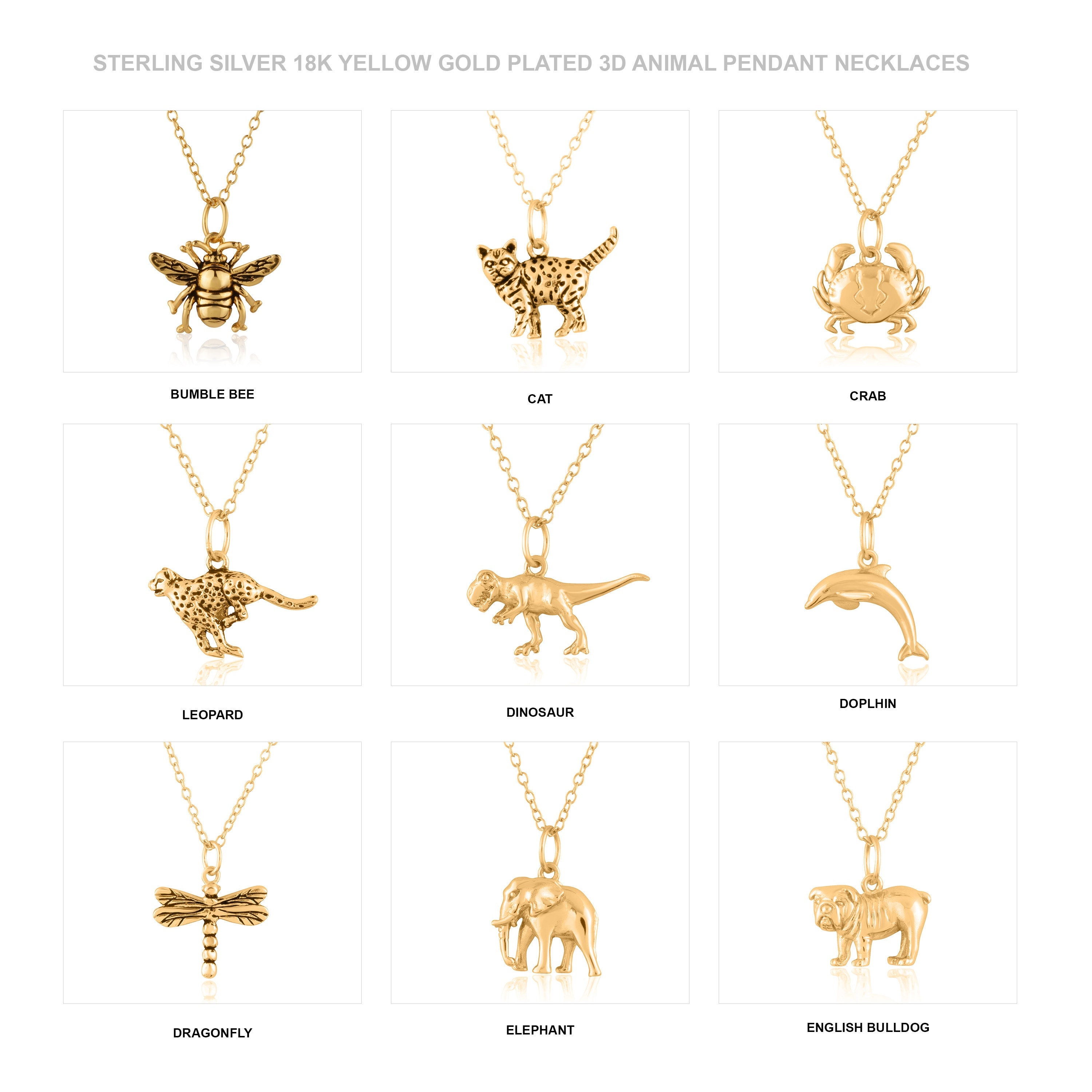 Animal Necklace - Etsy Animal Necklace - Etsy