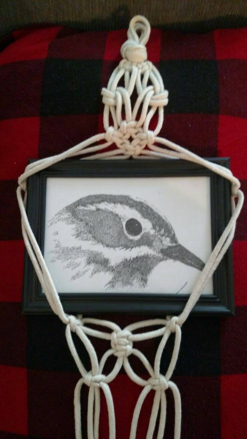 Macrame Picture Frame Holder Natural Undyed 50