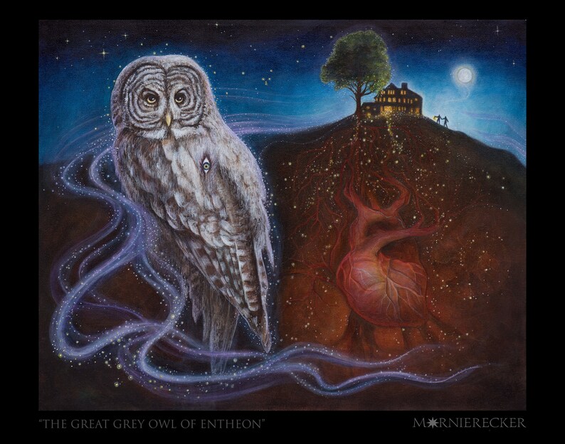 Great Grey Owl of Entheon Print 11x14 image 1