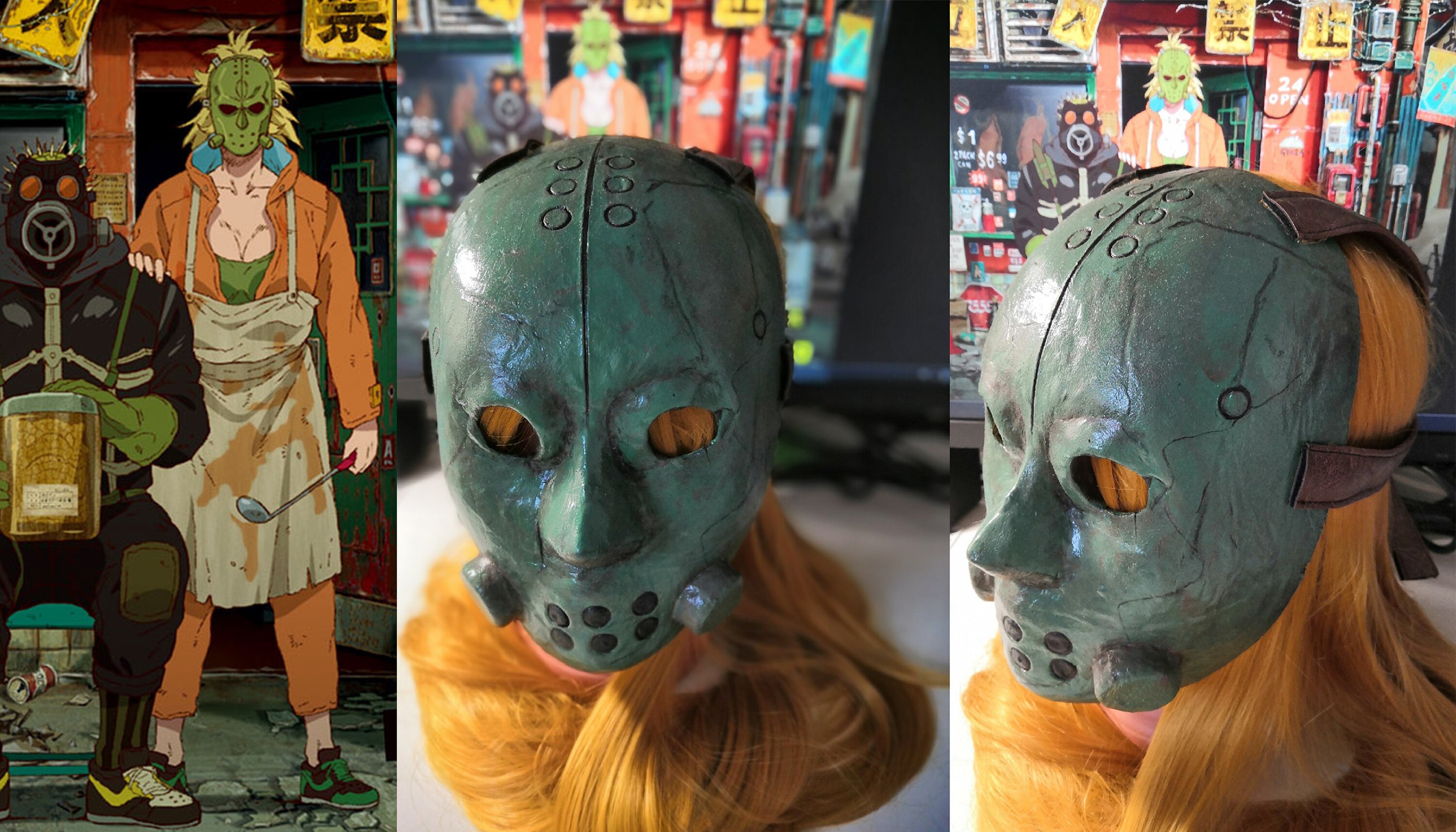 Dorohedoro Nikaido Cosplay Mask Etsy Dorohedoro Nikaido Cosplay Mask Etsy