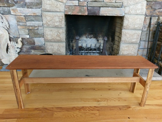 Handcrafted Oak And Cherry Mission Shaker Style Bench Etsy