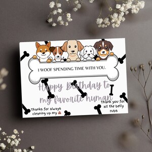 Personalized Birthday greeting card gift from dog | pet parent birthday | dog mom birthday | card for fur mama | customize card from dog