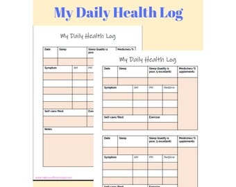 Fillable Foley Catheter Log / PDF/ Digital Health forms/ | Etsy