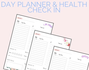 Day Planner & Easy Health Check In | Keep Organised with Chronic Illness | Simple Health Tracker