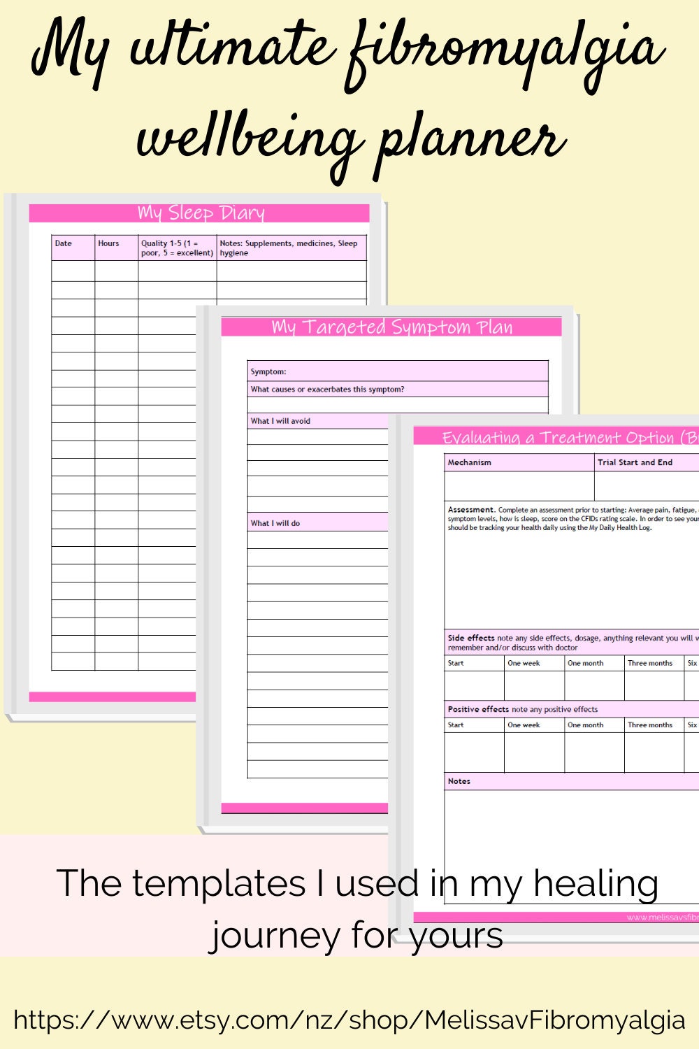 Ultimate Fibromyalgia Wellness Planner Kit, Chronic Pain Management ...