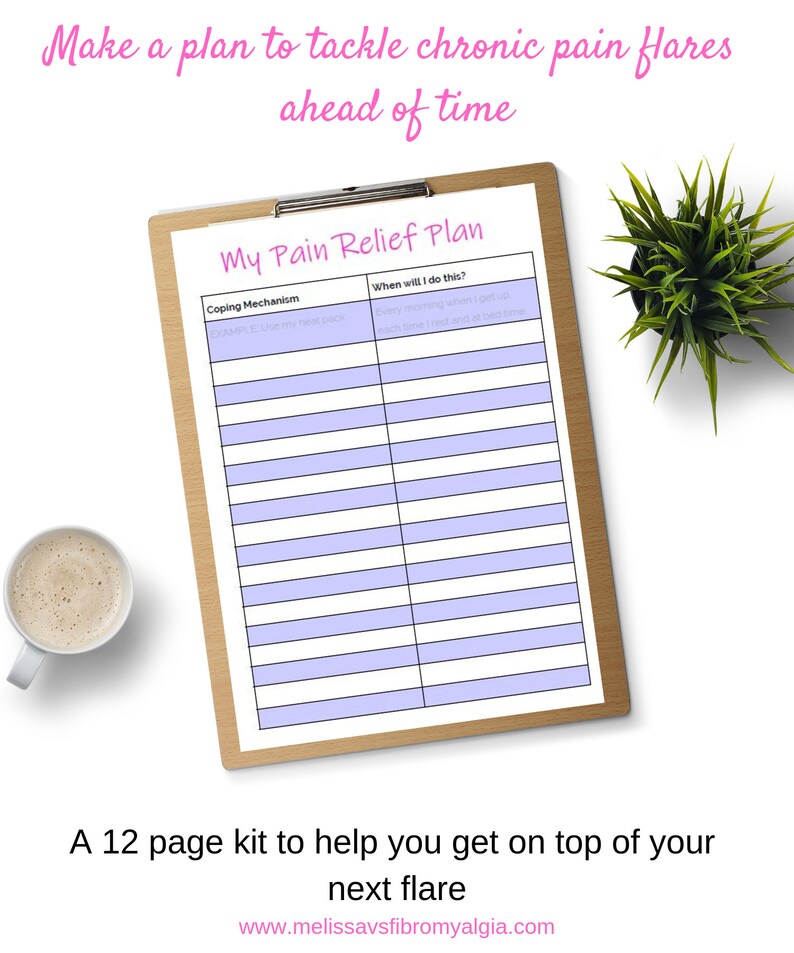Chronic Illness Flare Planning Kit Chronic Pain Relief Plan Etsy New 