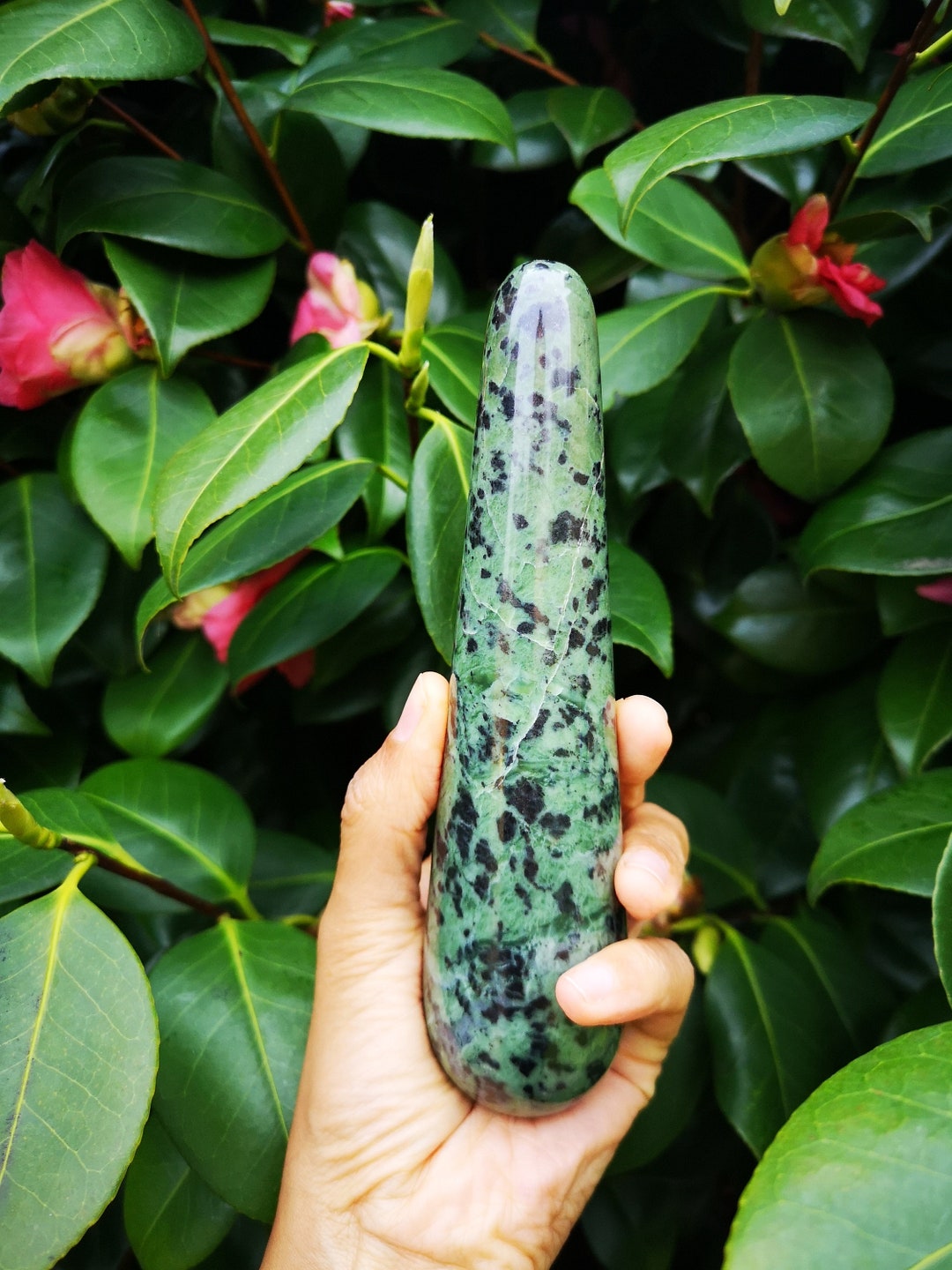 Peruvian Jade Yoni Box, Nephrite Jade Yoni Wand, Nephrite Jade Yoni Egg