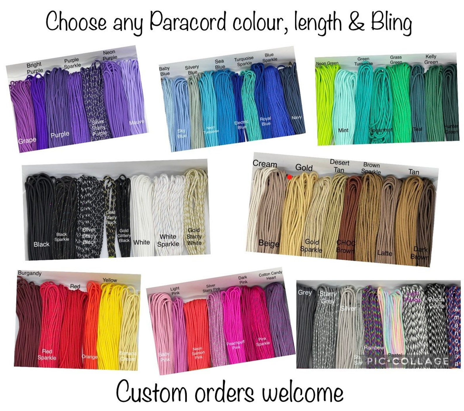 Paracord Martingale Dog Show Lead With Bling Charms. Many Etsy