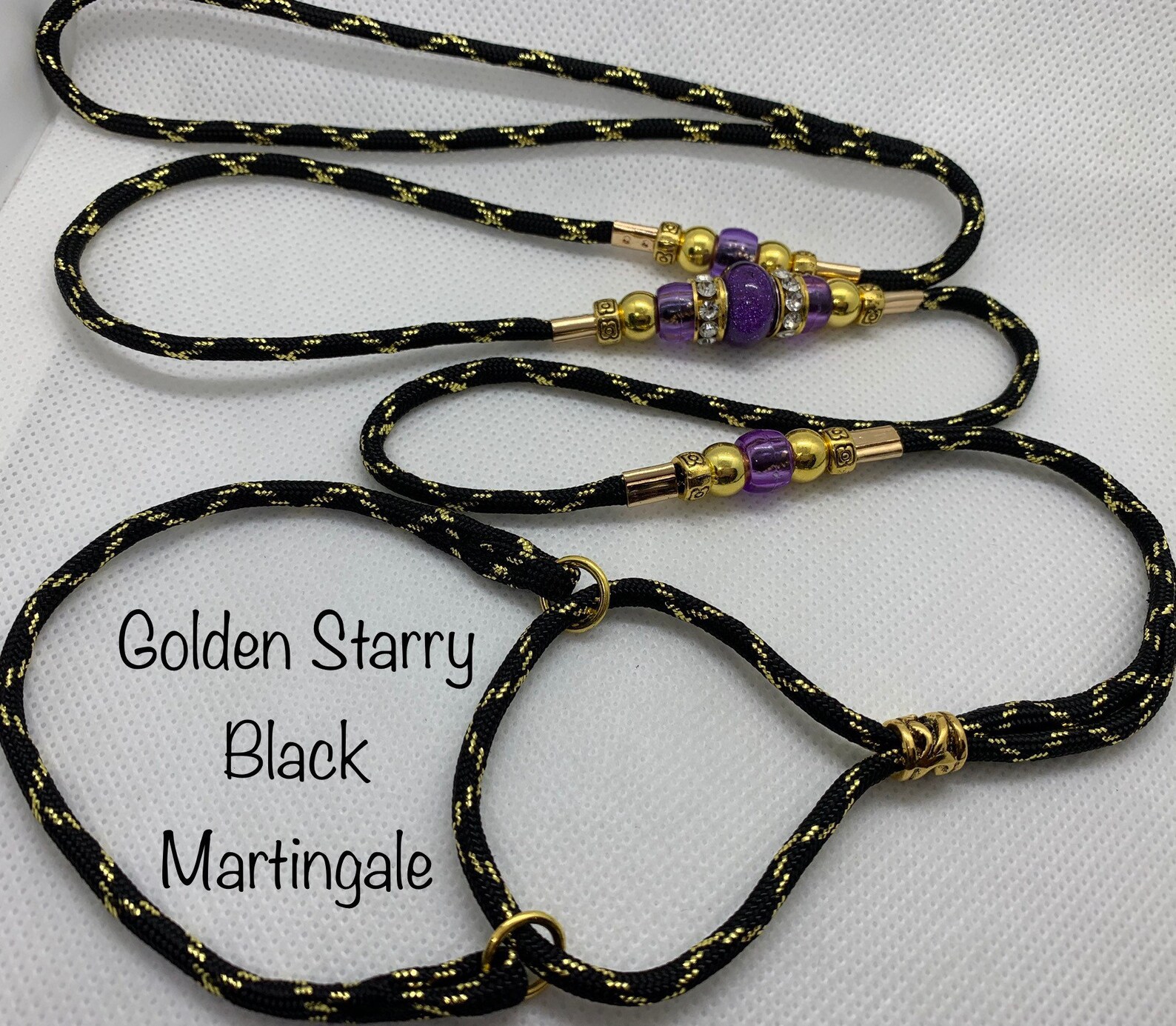 Paracord Martingale Dog Show Lead With Bling Charms. Many Etsy