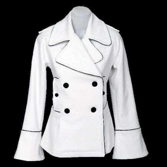 white wool jacket short