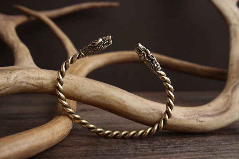 Viking bracelet Braided bronze \u201cFenrir\u201d Bronze Massive ROLLO