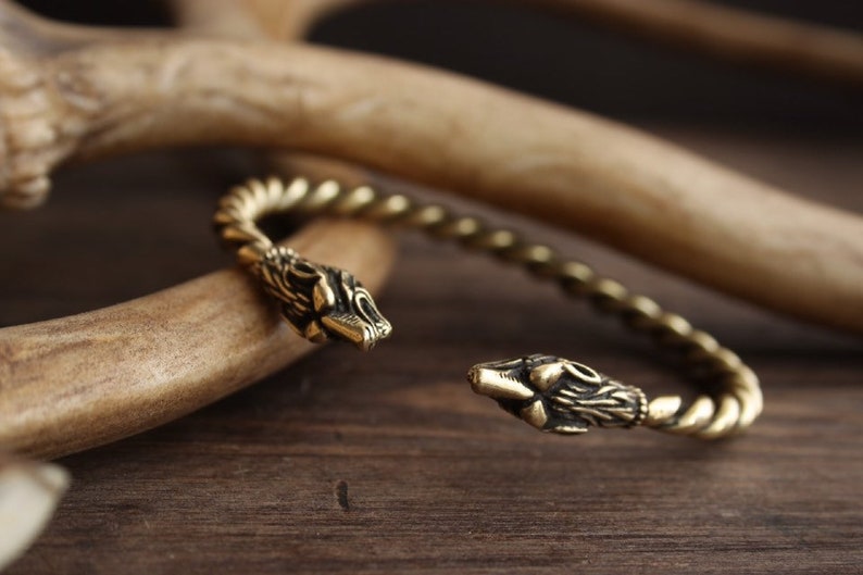 Viking bracelet Braided bronze \u201cFenrir\u201d Bronze Massive ROLLO