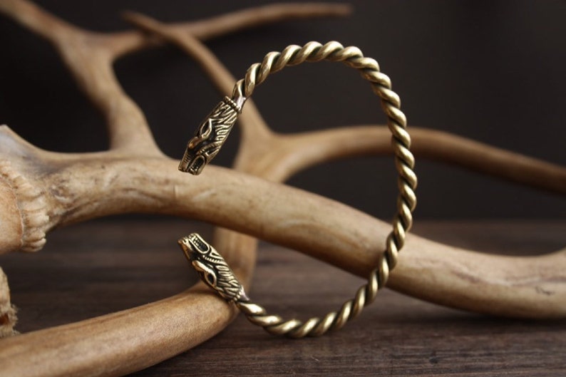 Viking bracelet Braided bronze \u201cFenrir\u201d Bronze Massive ROLLO
