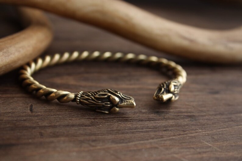 Viking bracelet Braided bronze \u201cFenrir\u201d Bronze Massive ROLLO