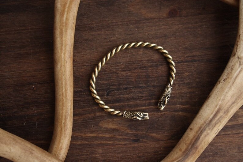 Viking bracelet Braided bronze \u201cFenrir\u201d Bronze Massive ROLLO