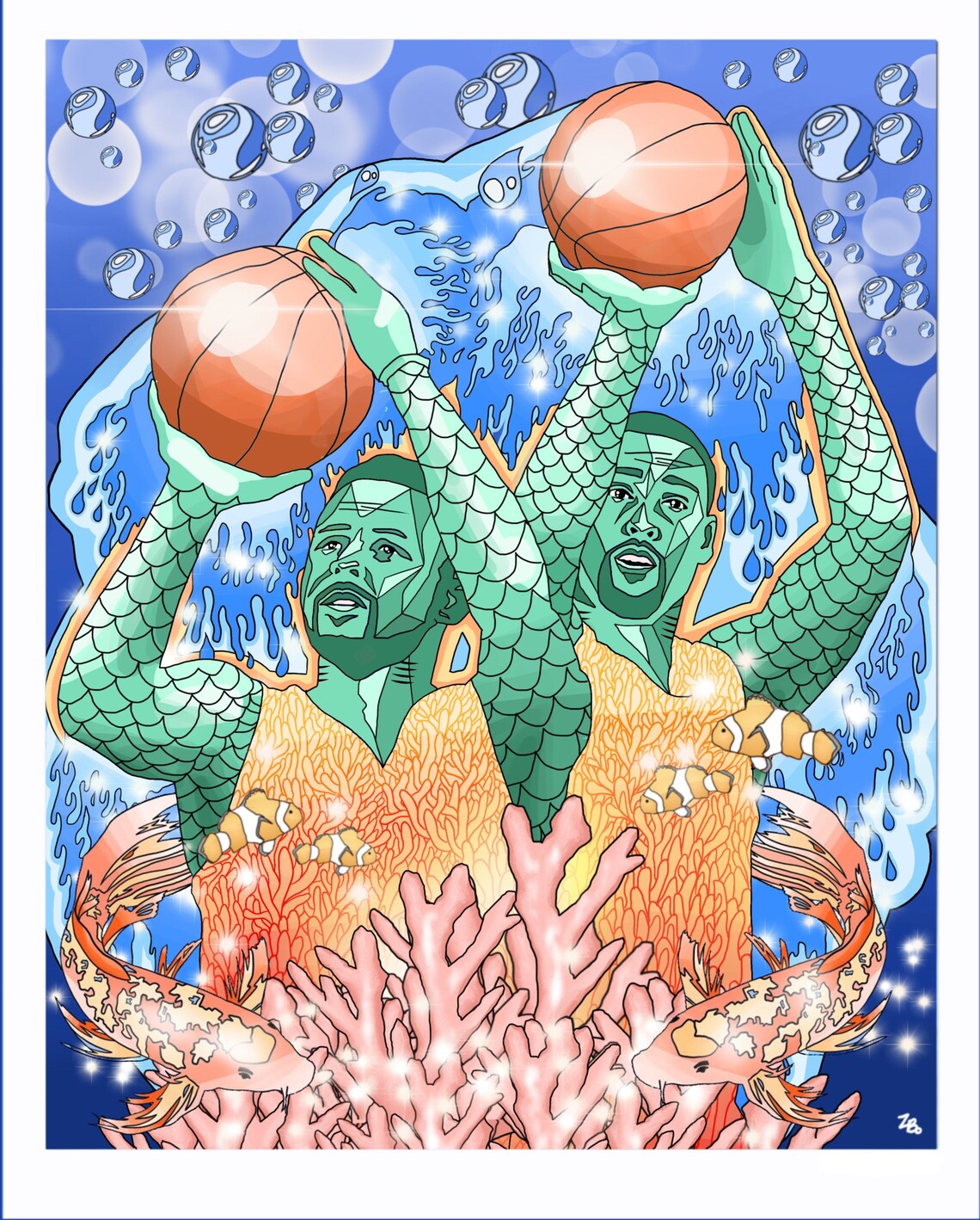 Splash Brothers Print Etsy