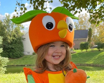 Orange Bird costume hat for kids and adult