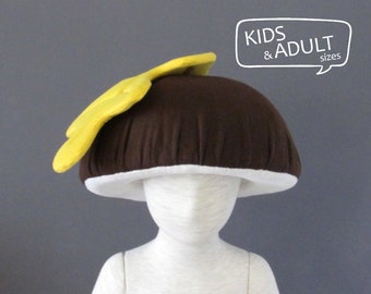 Mushroom Toadstool costume hat for Kids and Adult