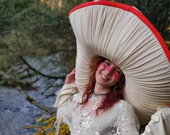 Amanita muscaria hat / Fly-Agaric mushroom costume / Toadstool costume hat / GIGANTIC hat for adult