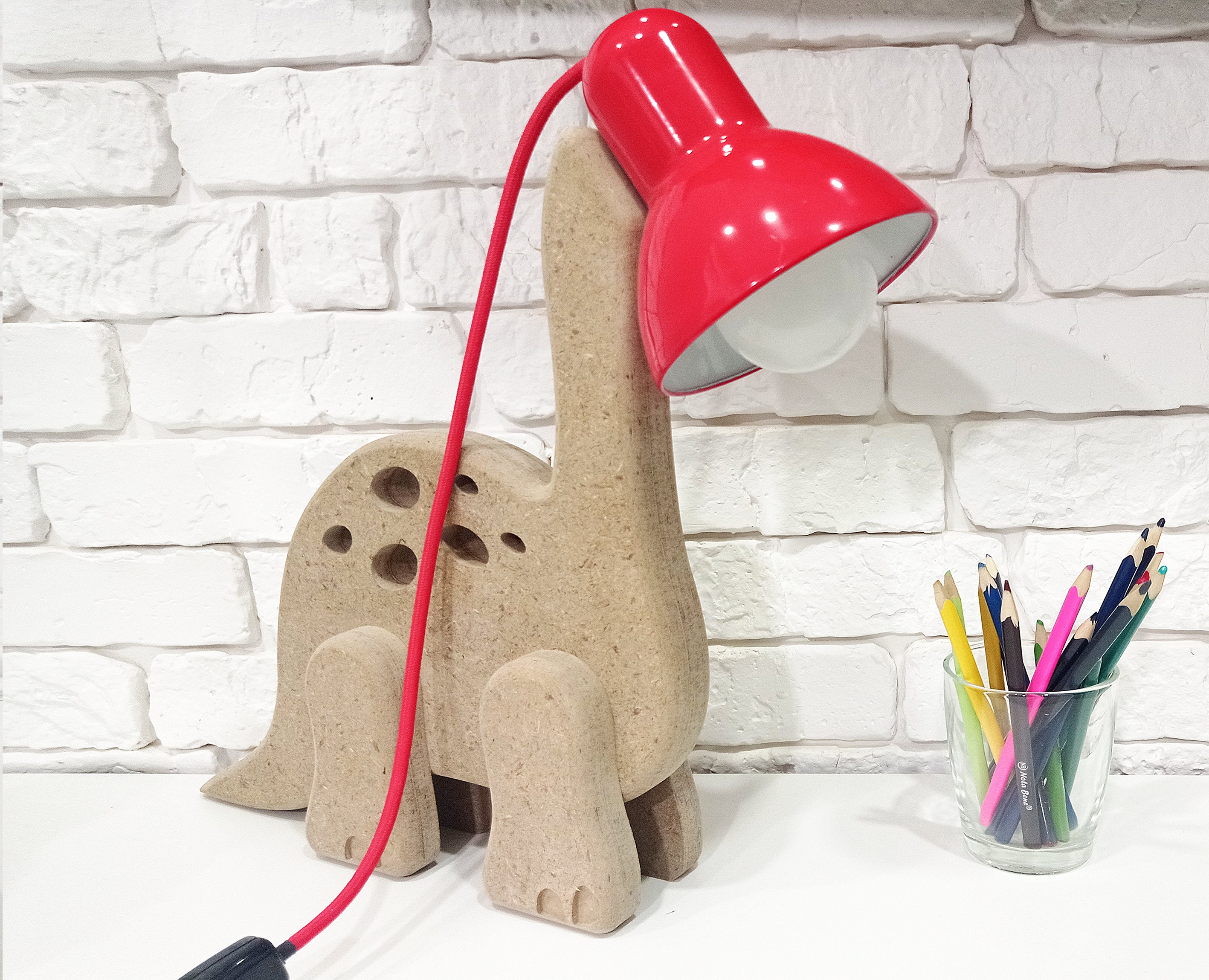 Dinosaur LAMP nursery light TRex Wooden Lamp Dinosaur gift Etsy