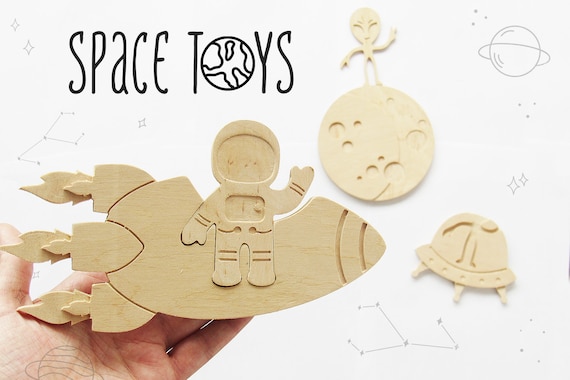 wooden spaceship toy