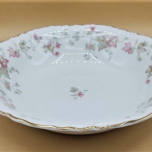 Vintage Hutschenreuther Selb Porcelain China - 9&quot; Serving Bowl - Bavaria Germany (ca) 1950s - Imported by Pasco