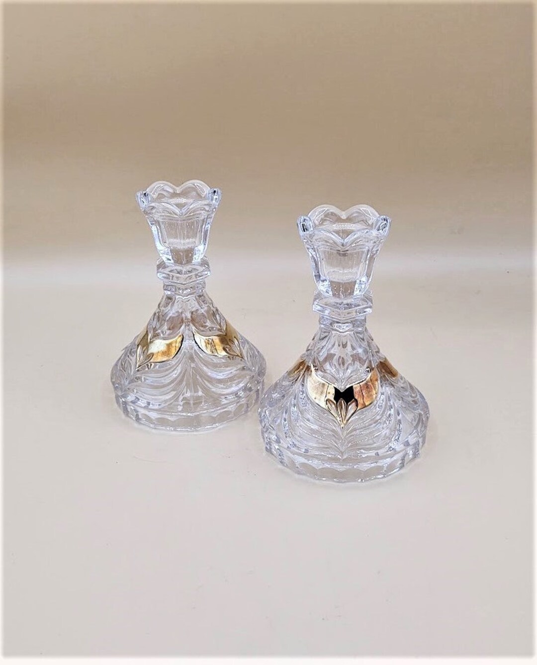 Bleikristall christmas house crystal candle holders