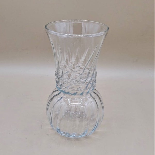 Vintage MCM Clear Glass Vase - Anchor Hocking Glass Company