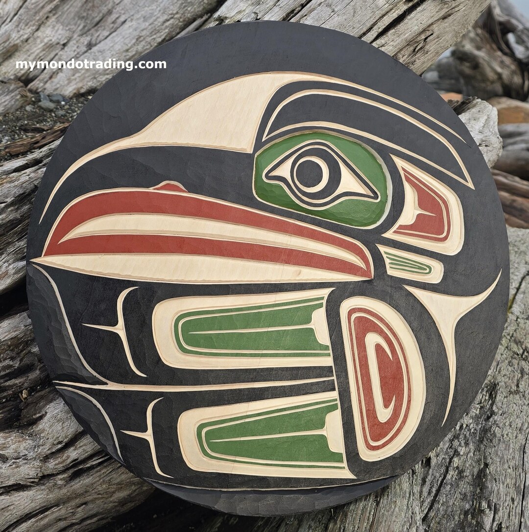 Indigenous Native American Pacific Northwest Coast Circular 14" Raven ...